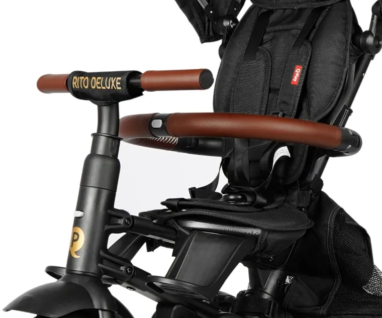 Qplay, Rito Rubber Deluxe, rowerek trójkołowy, Black