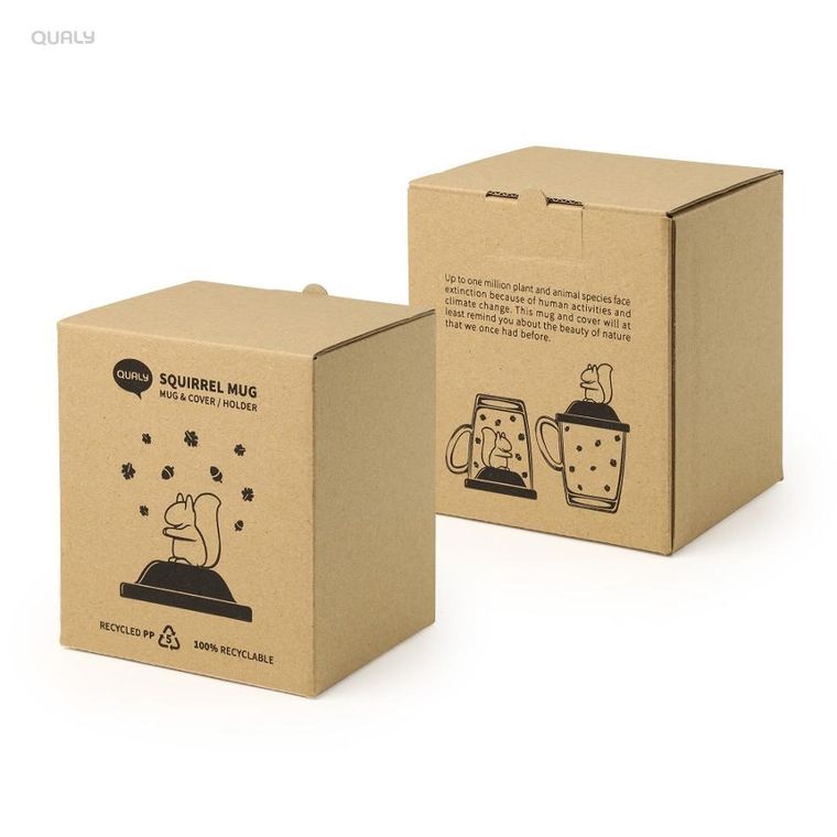 Qualy, kubek z pokrywką, wiewiórka, 10428-GN-OR