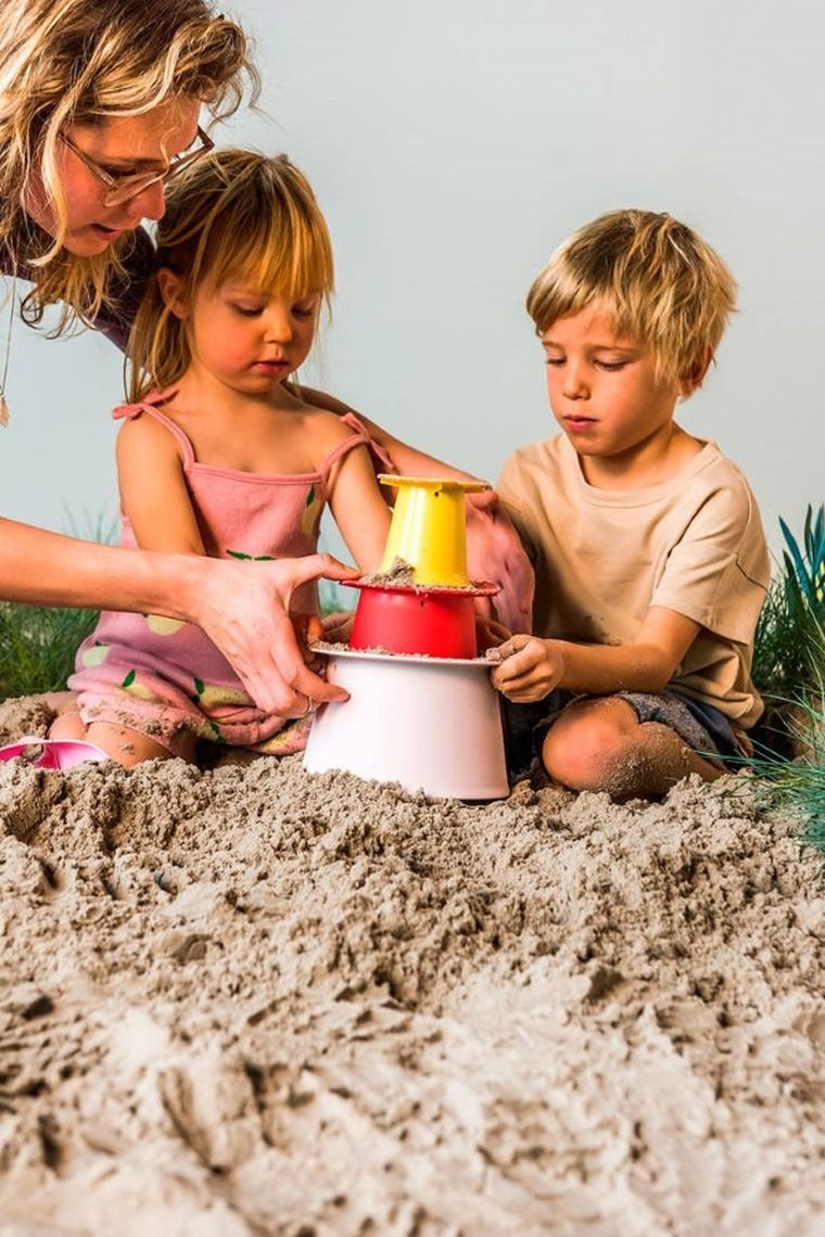 Quut, Alto, zestaw 3 foremek do piasku, wieża, Cherry + Banana Pink