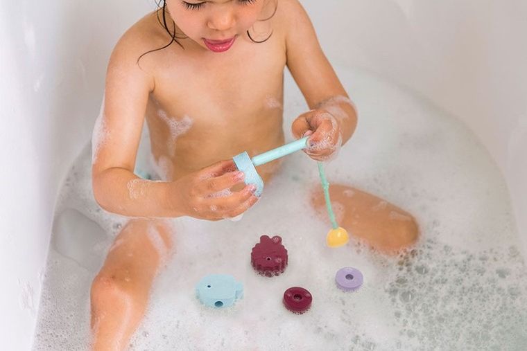 Quut, Beedi, Fish Burgundy, klocki piankowe do nawlekania, do kąpieli