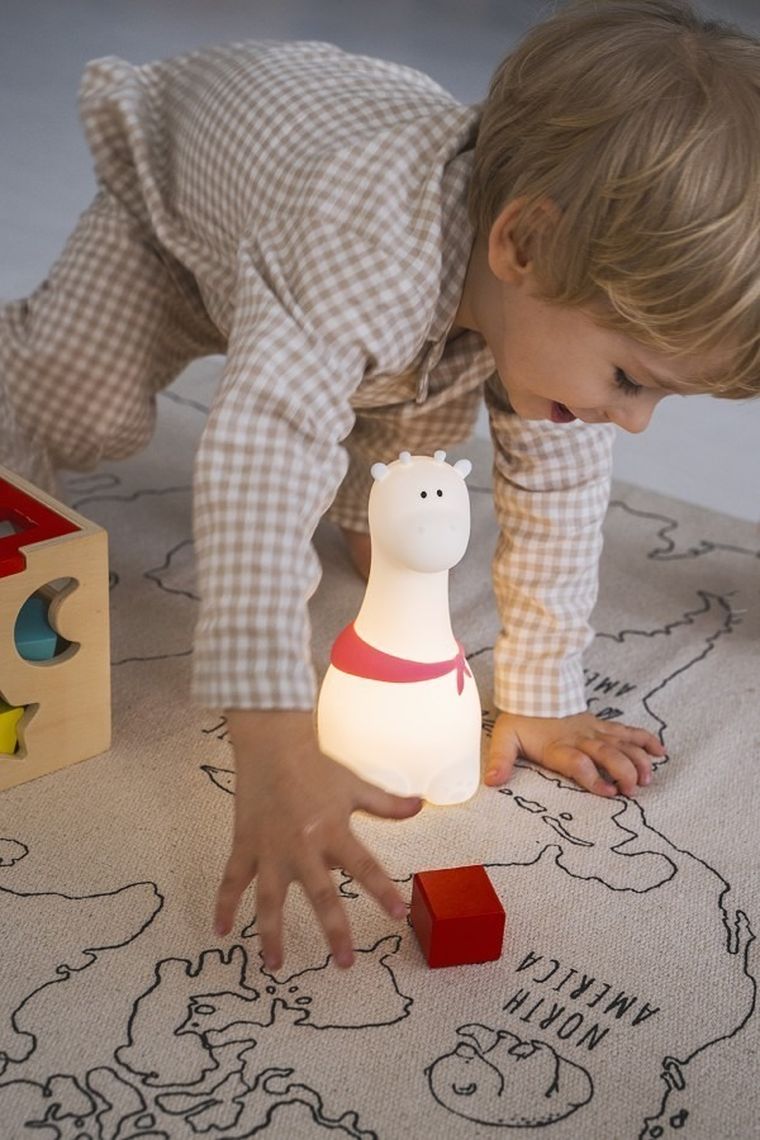 Rabbit & Friends, Żyrafa, lampka silikonowa, biała