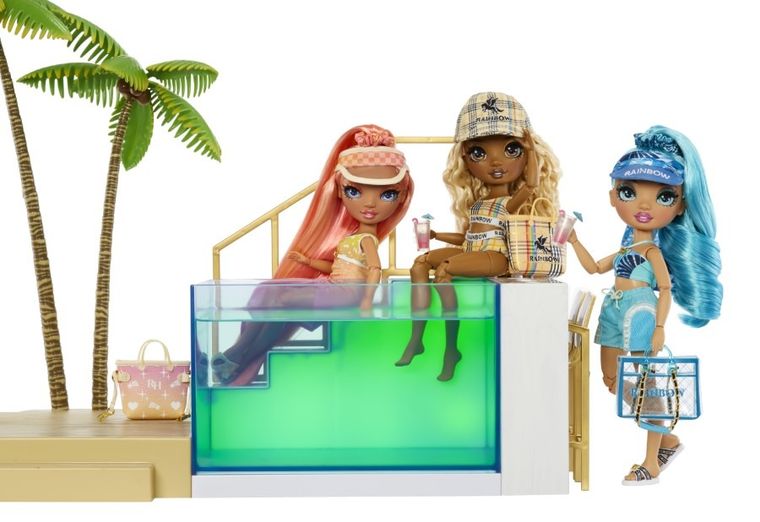 Rainbow High, Pool & Beach Club, zestaw z basenem zmieniającym kolory