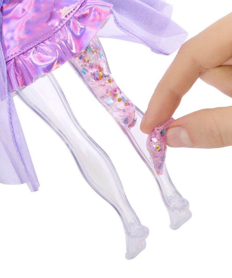 Rainbow High, Shimmers with Slime, Violet, lalka modowa z masą plastyczną