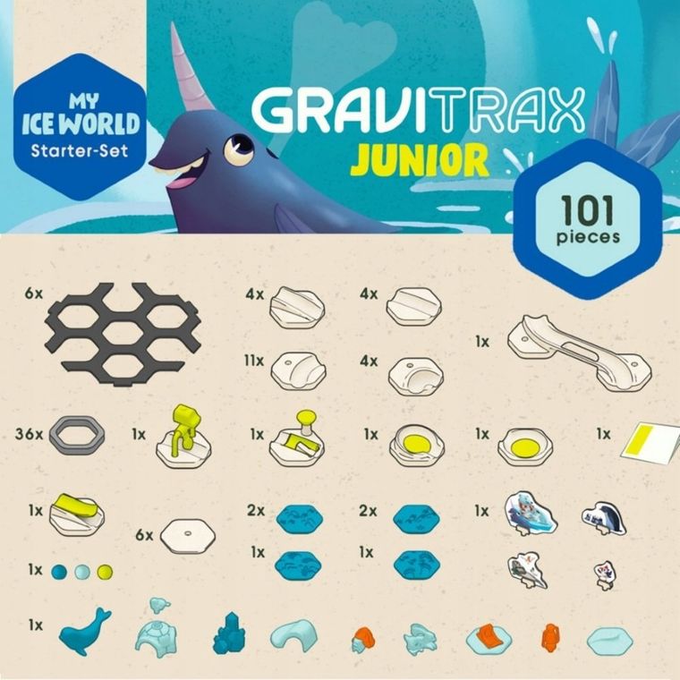 Ravensburger, GraviTrax Junior, Lodowa Przygoda, zestaw startowy