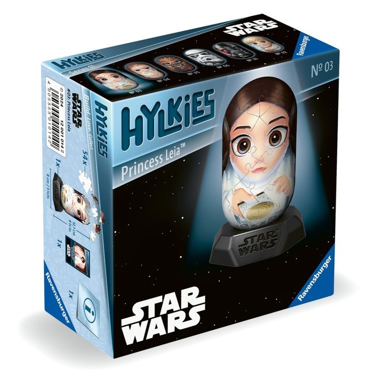 Ravensburger, Hylkies, Księżniczka Leia, puzzle 3D, 56 elementów