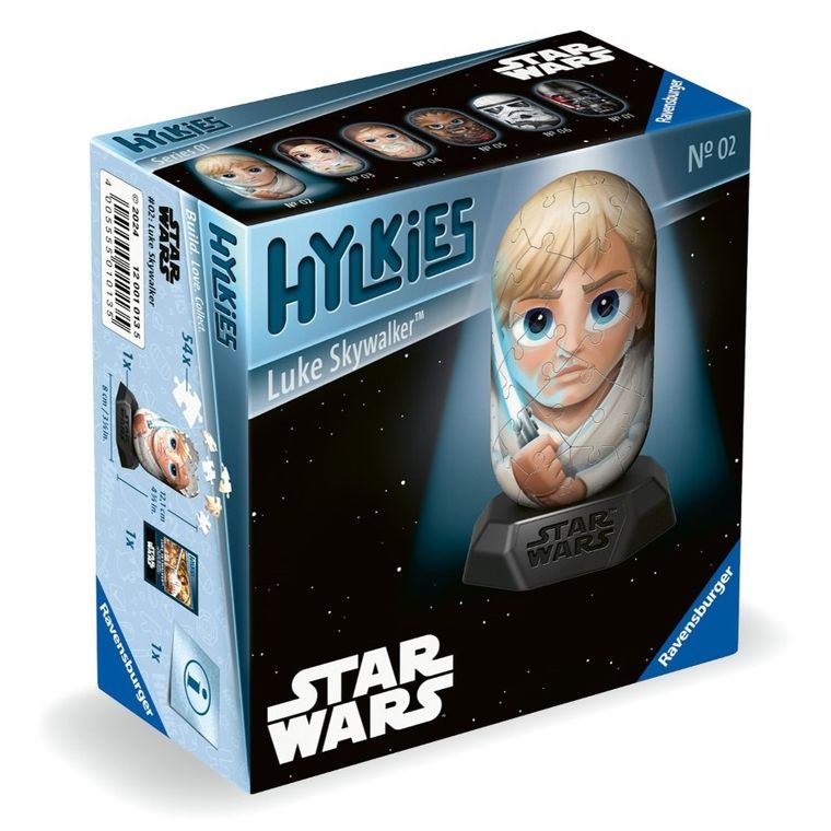 Ravensburger, Hylkies, Luke Skywalker, puzzle 3D, 56 elementów