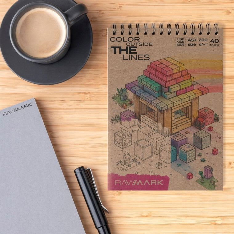 Rawmark, blok do markerów, A5, 40 arkuszy, 200gsm, 1 szt.