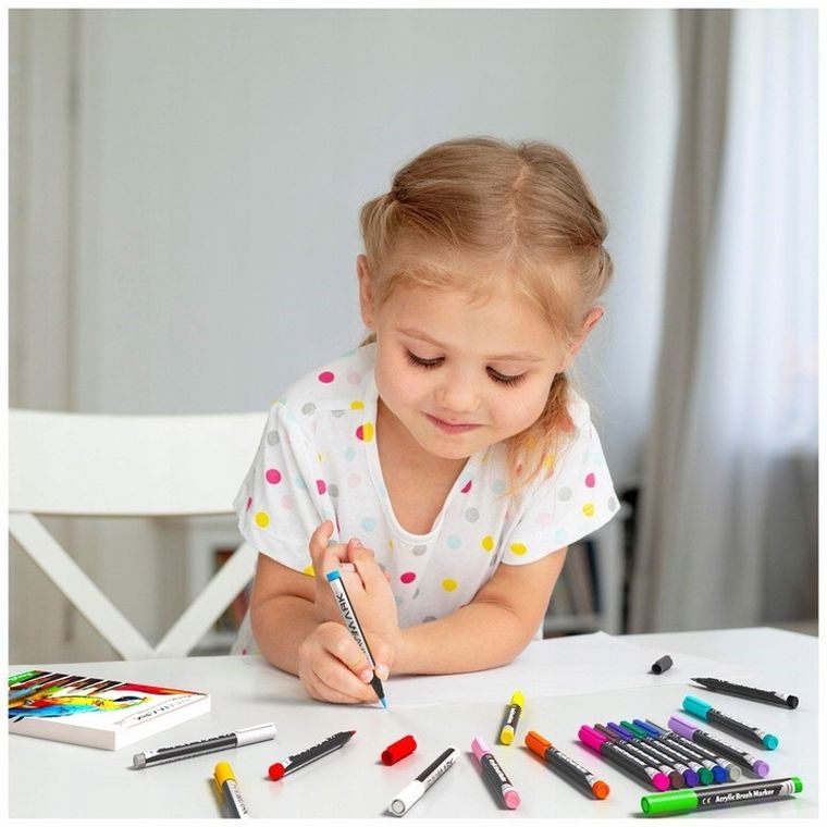 Rawmark, markery akrylowe brush, 18 kolorów