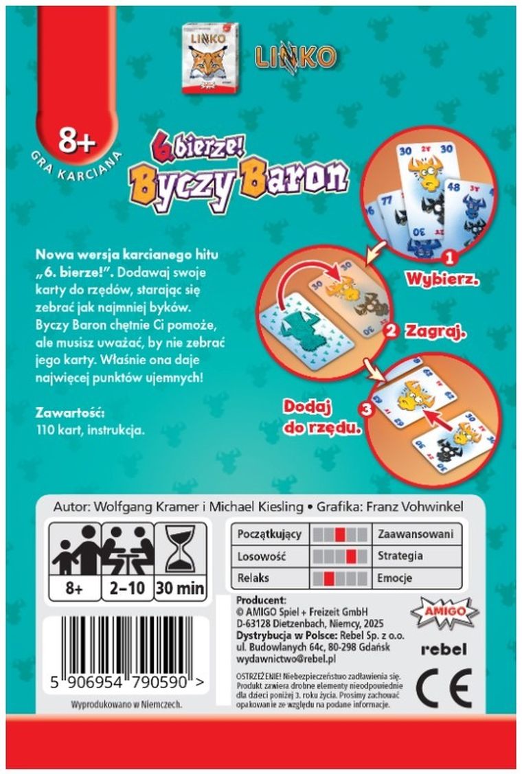 Rebel, 6 bierze! Byczy Baron, gra familijna