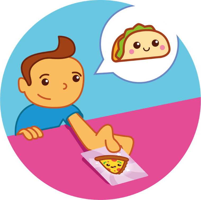 Rebel, Bułka, Kotek, Pizza, gra familijna