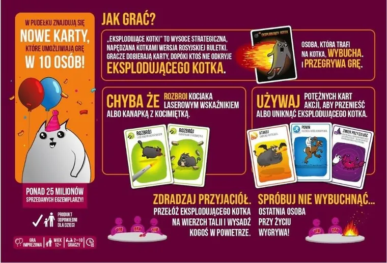 Rebel, Eksplodujące Kotki: Imprezka, cicha wersja, gra towarzyska