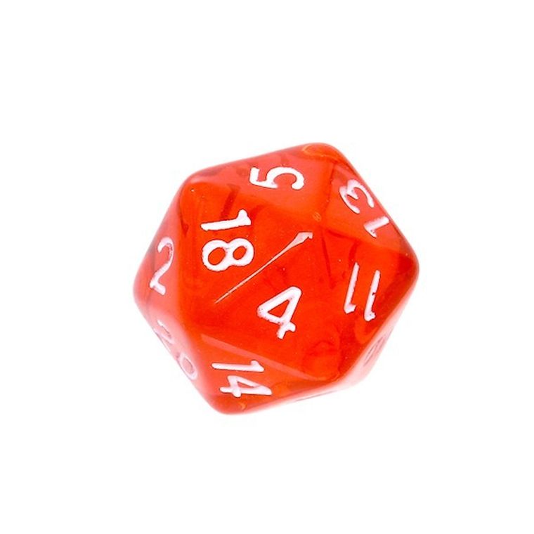 Rebel, komplet kości mini, kryształowe, czerwone