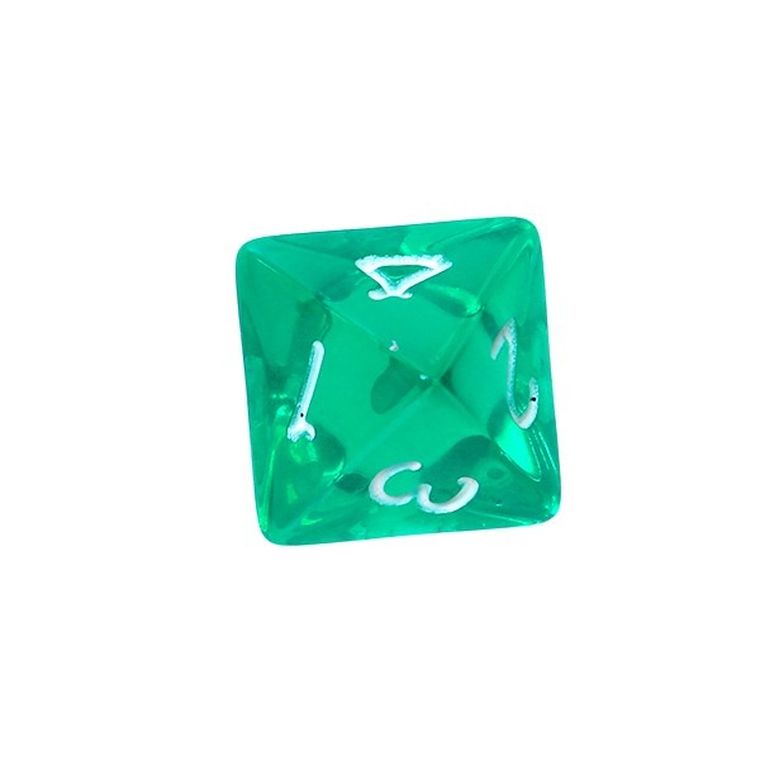 Rebel, Komplet kości mini, kryształowe, Zielone