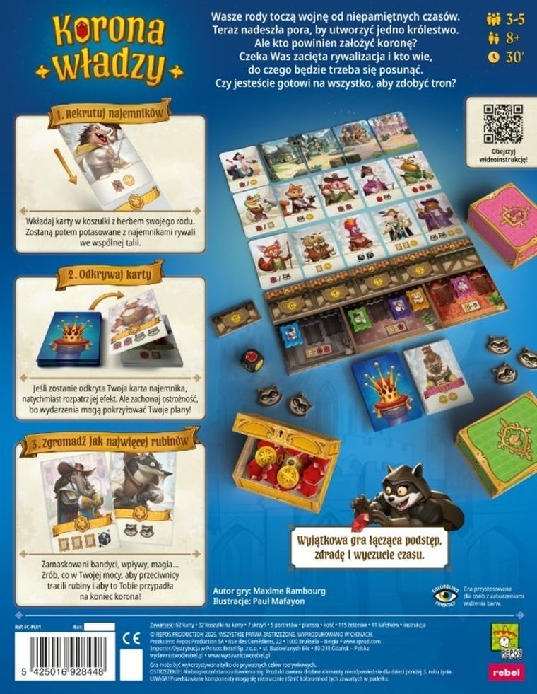 Rebel, Korona władzy, gra karciana