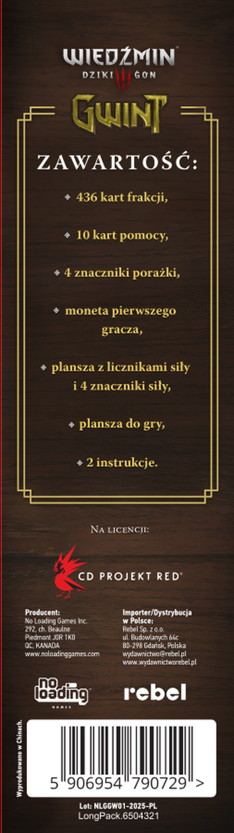 Rebel, Wiedźmin, Gwint, Legendarna gra karciana
