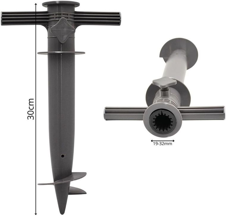 RedCliffs, baza do parasola, szara, 30-17-6 cm