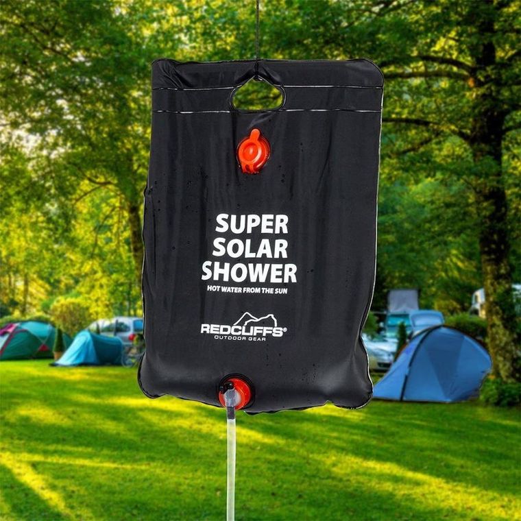 RedCliffs, prysznic kempingowy, solarny, czarny, 15 l