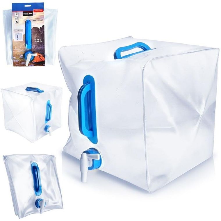 Redcliffs, zbiornik na wodę z kranikiem, składany, 20 l