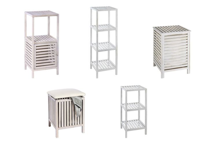 Regał łazienkowy, Norway white, 4 poziomy