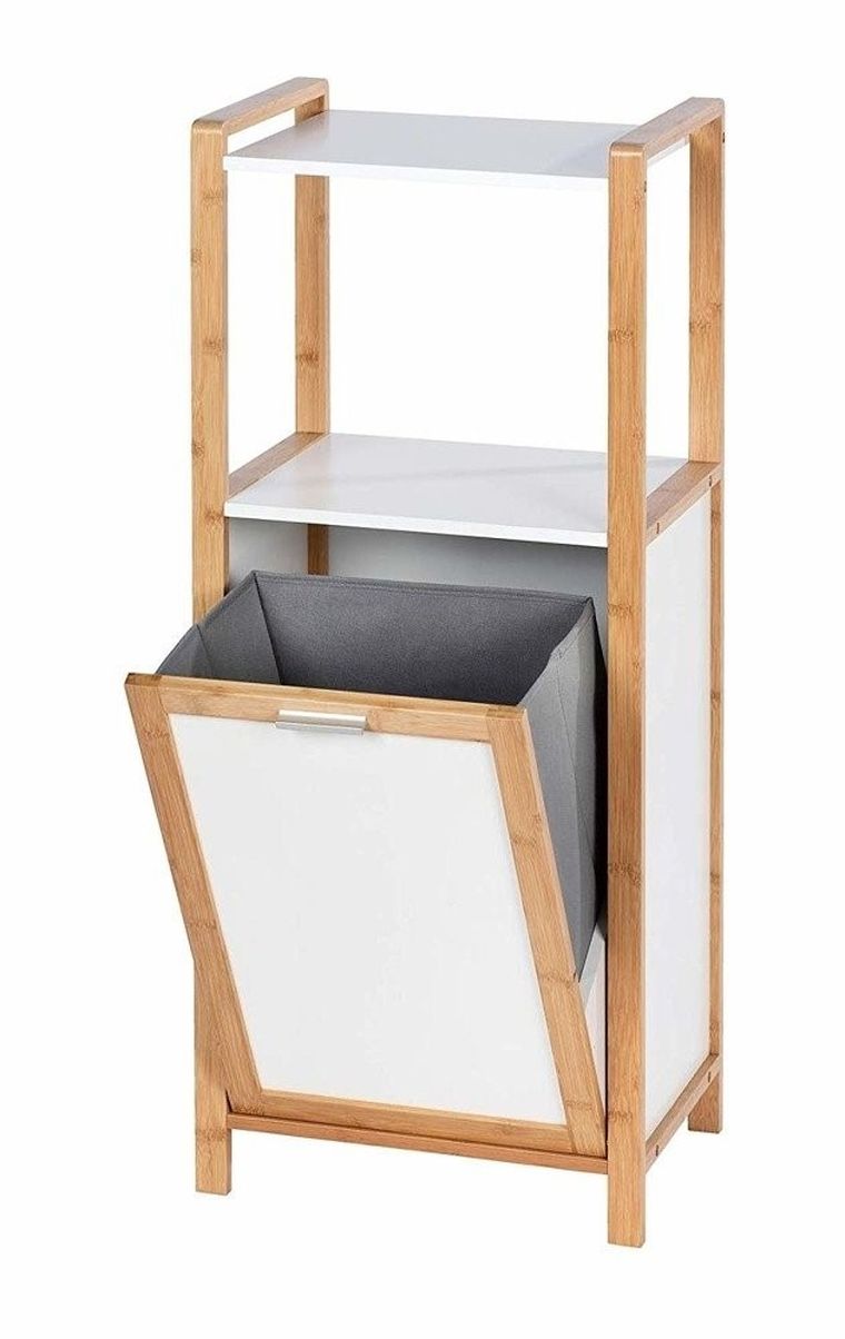 Regał z półką i koszem na pranie, Finja