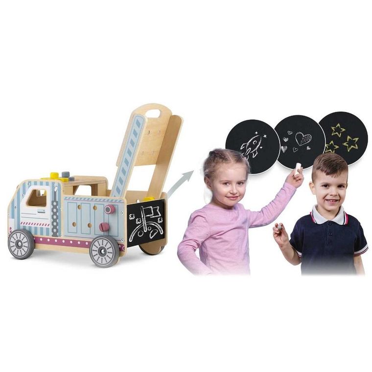 Ricokids, drewniany chodzik, pchacz z narzędziami