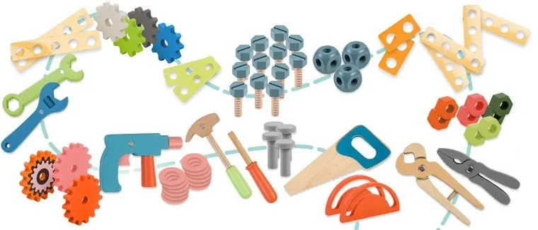 Ricokids, drewniany warsztat z narzędziami