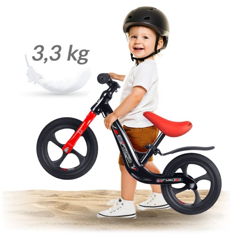 Ricokids, Funnu, rowerek biegowy dla dzieci, czarny