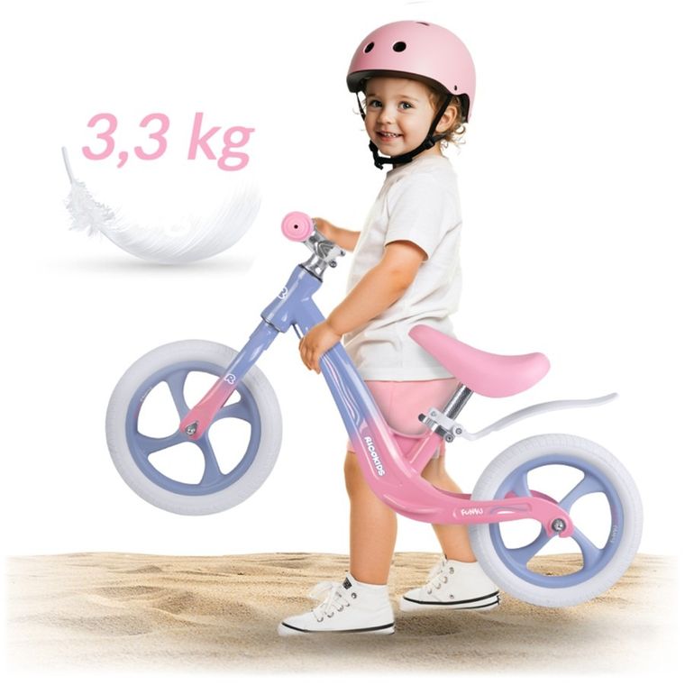Ricokids, Funnu, rowerek biegowy dla dzieci, różowo-fioletowy