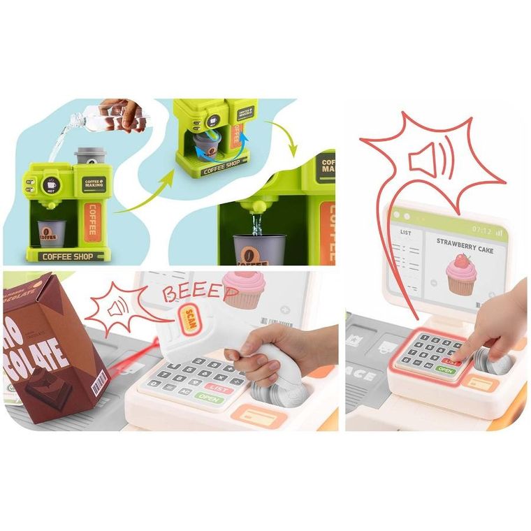 Ricokids, interaktywna kasa sklepowa, zestaw z akcesoriami