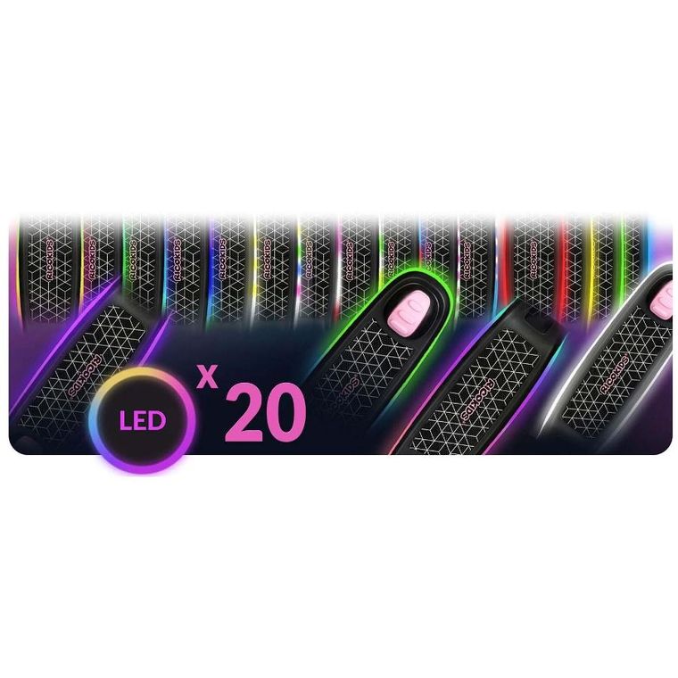 Ricokids, Leddi, hulajnoga 3-kołowa, balansowa, LED, czarna