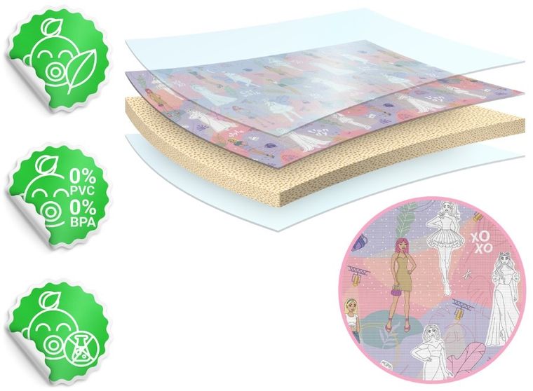 Ricokids, mata piankowa do kolorowania, 200-120-0,3 cm