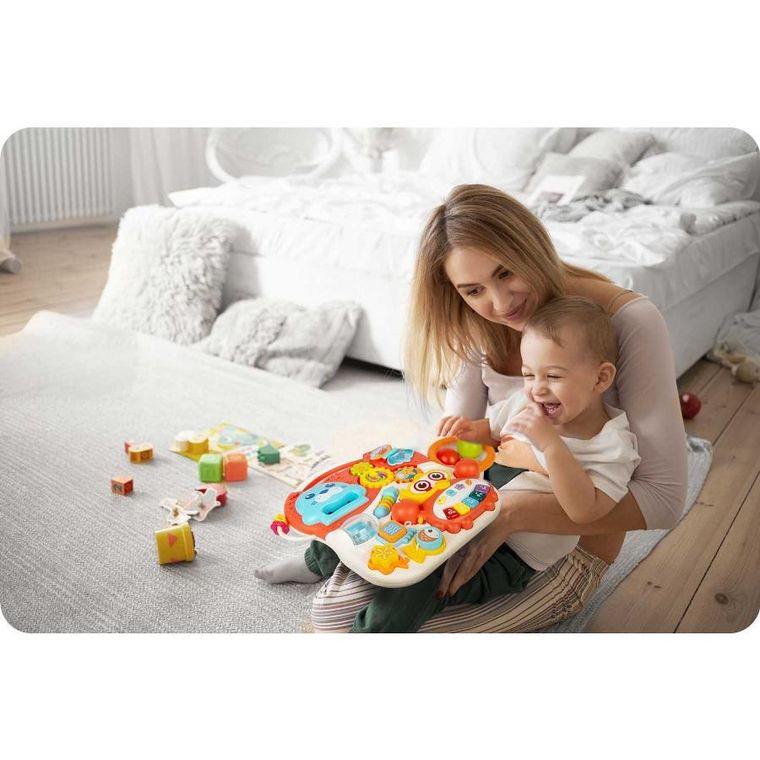 Ricokids, pchacz, chodzik edukacyjny 2w1, RK-810, biało-czerwony