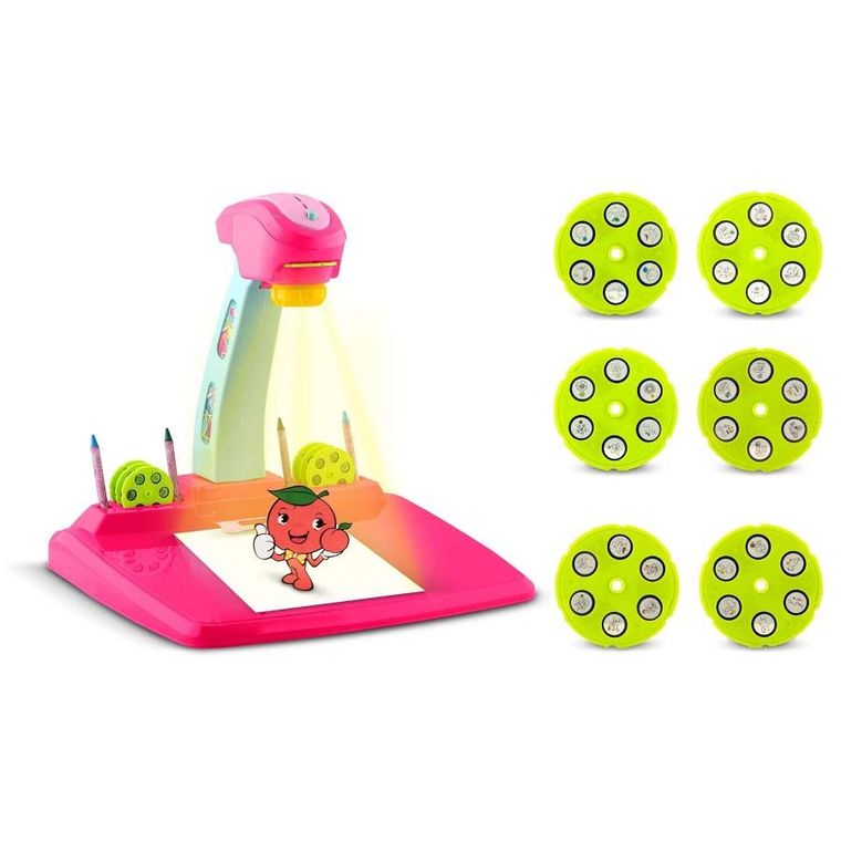 Ricokids, projektor do nauki rysowania, różowy