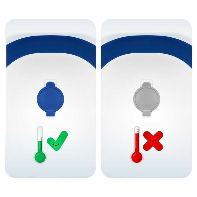 Ricokids, RK-286, wanienka składana z wkładką, biało-niebieska