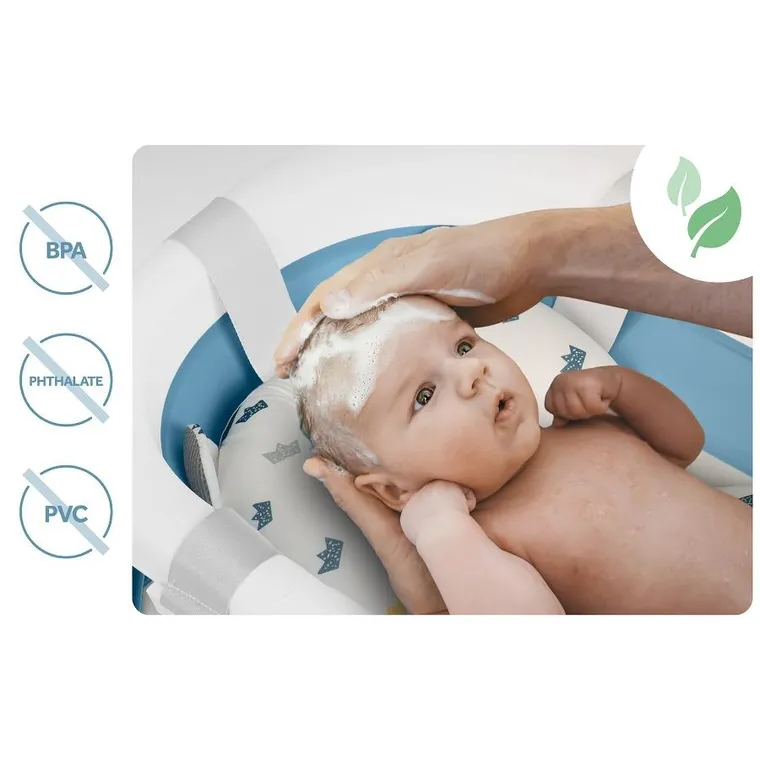 Ricokids, RK-287, wanienka składana ze stelażem, termometrem i wkładką, biało-niebieska