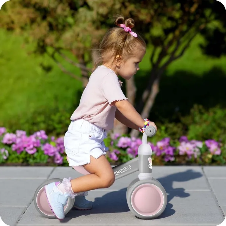 Ricokids, rowerek biegowy dla dzieci, trójkołowy, szary