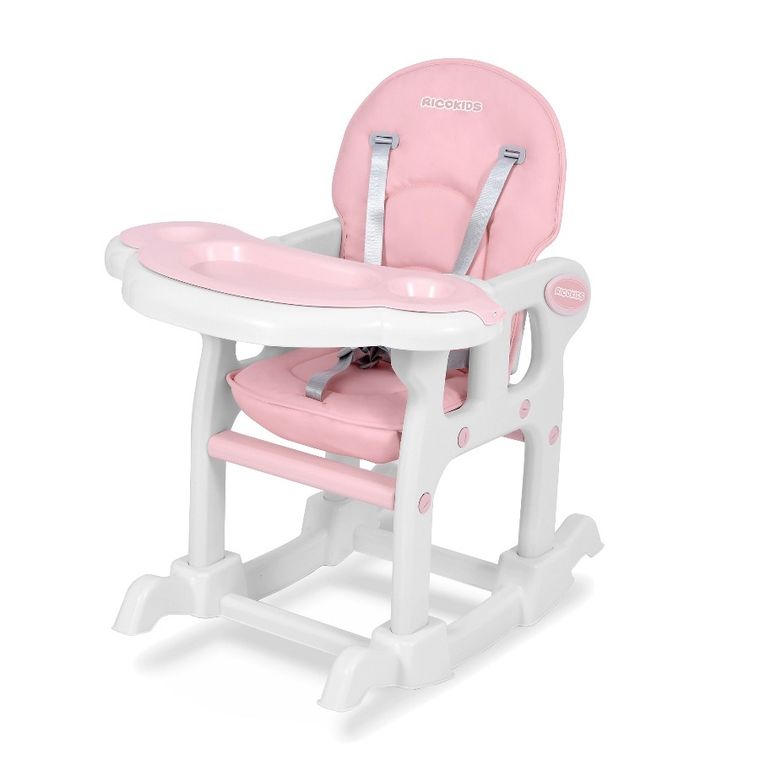 Ricokids, Sinco, krzesełko do karmienia, 5w1, różowe