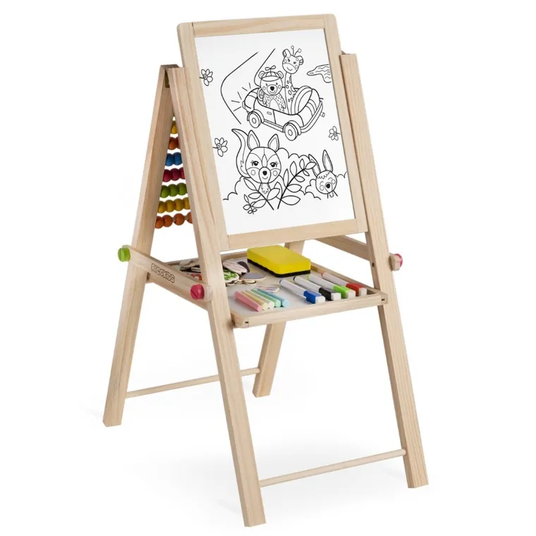 Ricokids, tablica drewniana z liczydłem, 66-45-32 cm