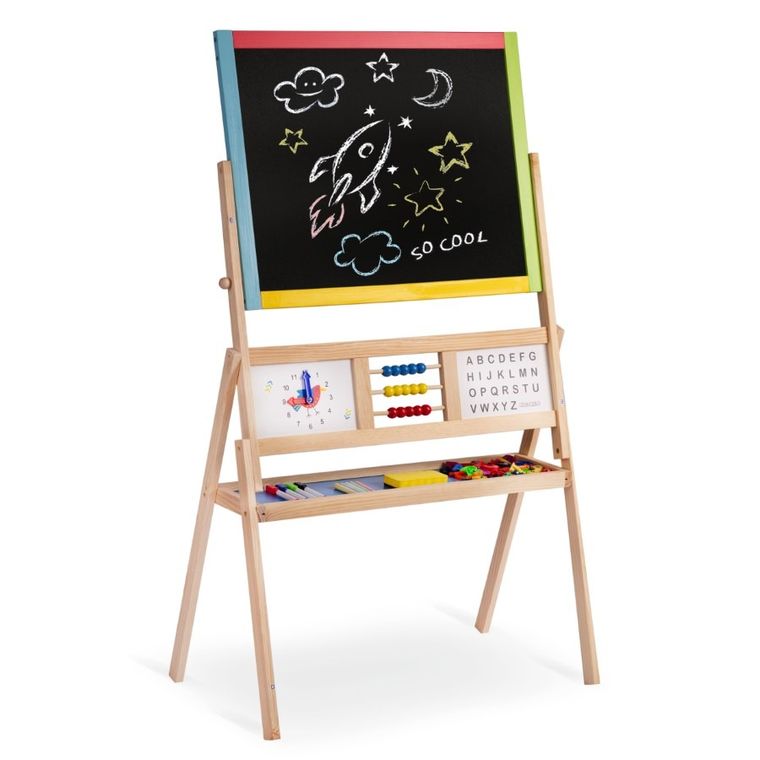 Ricokids, tablica drewniana z zegarem, 113-69-37 cm