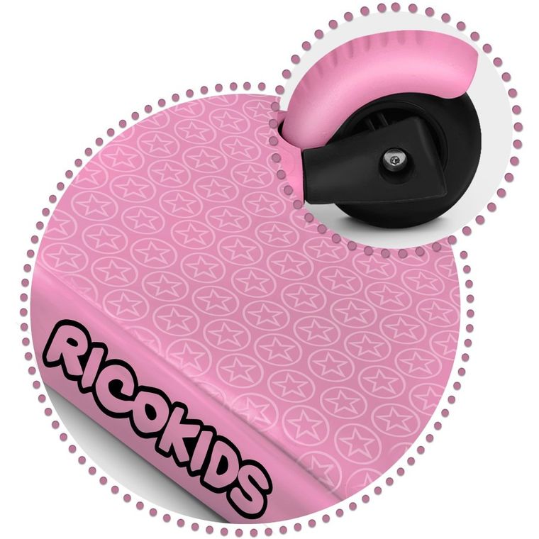 Ricokids, Todi, hulajnoga 3-kołowa, różowa