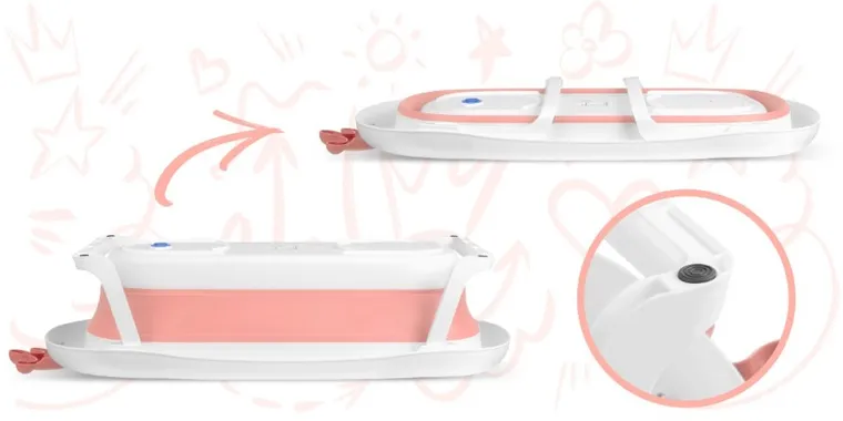 Ricokids, wanienka składana + poduszka, różowa