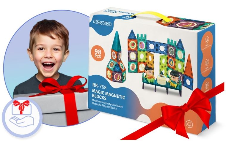 Ricokids, Wieża, klocki magnetyczne, 98 elementów
