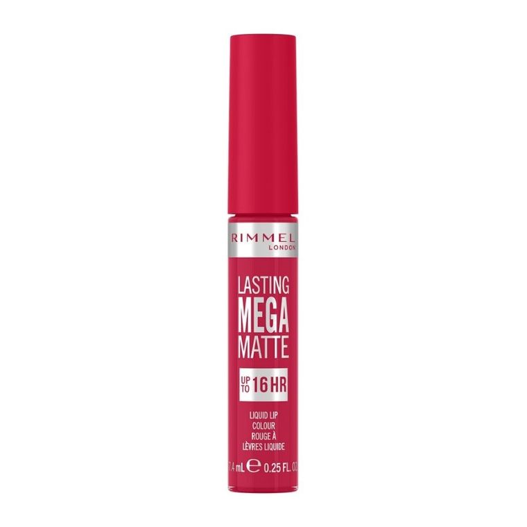 Rimmel, Lasting Mega Matte, długotrwała matowa pomadka w płynie do ust, nr 910, Fuchsia Flush, 7.4 ml