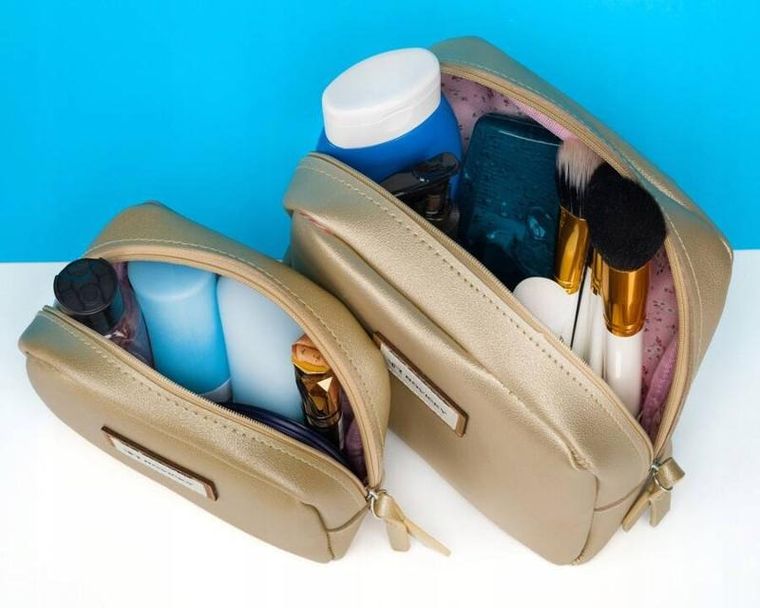 Rovicky, zestaw dwóch kosmetyczek damskich ze skóry ekologicznej