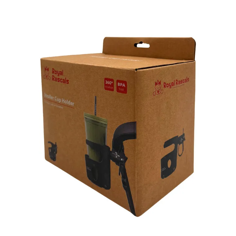 Royal Rascals, uniwersalny uchwyt na kubek do wózka dziecięcego, czarny, 1 szt.