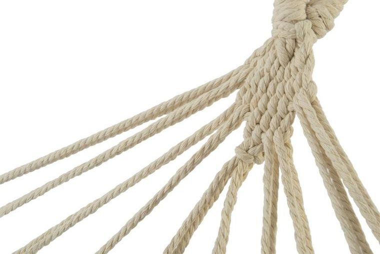 Royokamp, Etno, hamak ogrodowy z drążkiem, 2 osobowy, czarno-biały, 200-147 cm