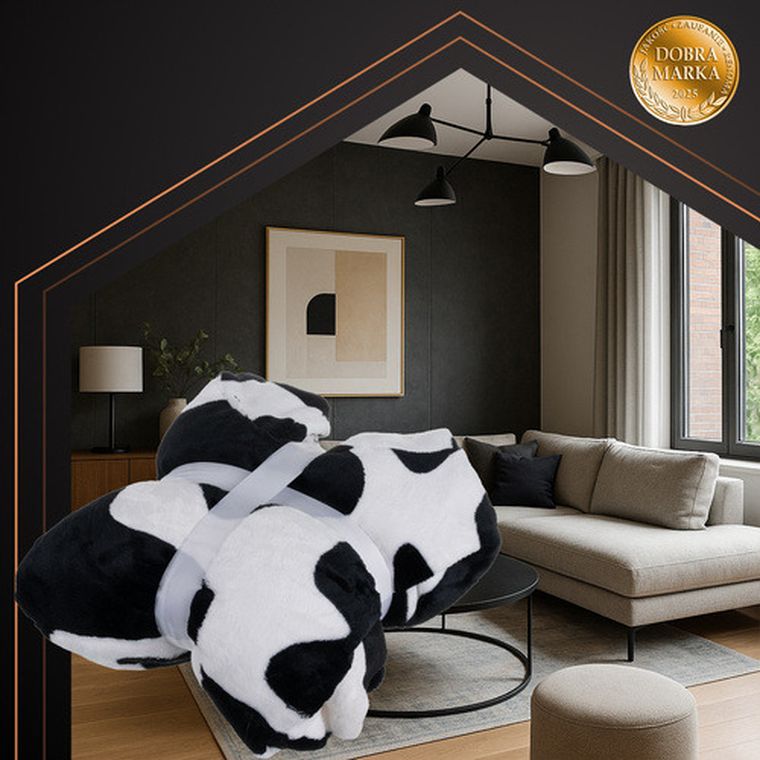 Ruhhy, bluza XXL, koc, czarno-biały