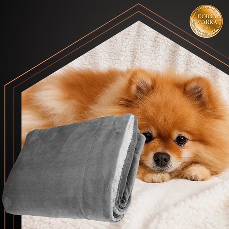 Ruhhy, koc dwustronny, ciemnoszary, 150-200 cm