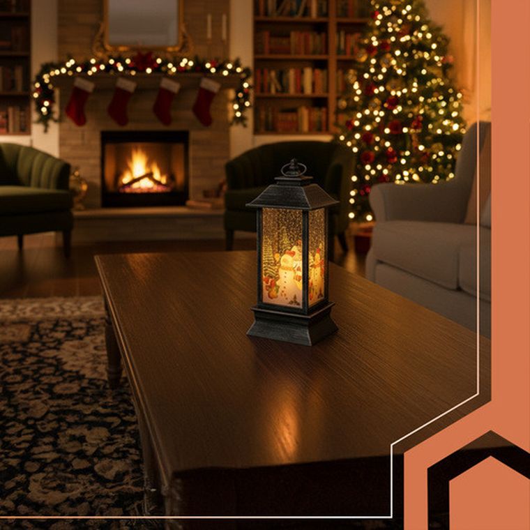 Ruhhy, Latarenka świąteczna LED, srebrna