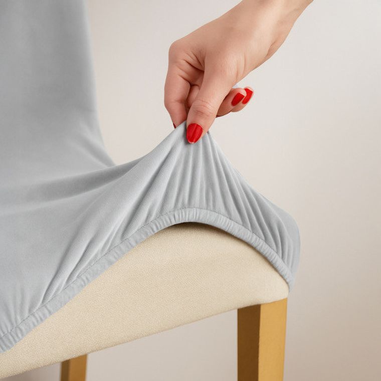 Ruhhy, pokrowce na krzesła, jasnoszare, 6 szt.